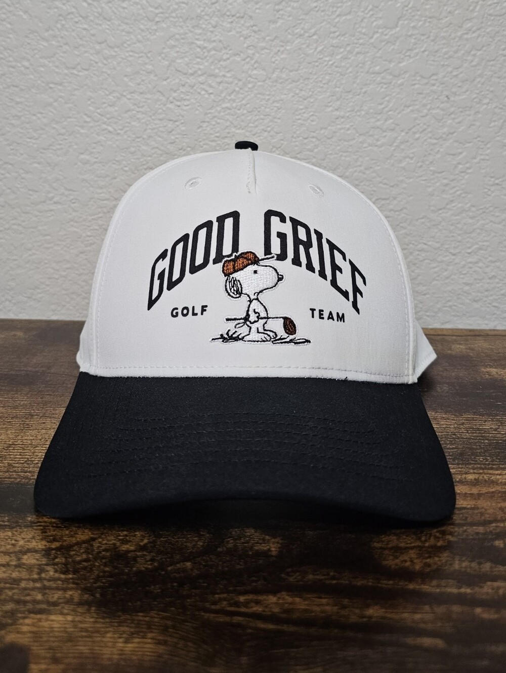 Golf Team White and Black Baseball Cap